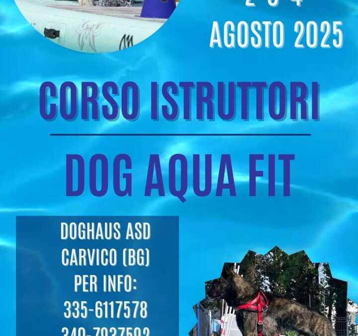 Dog Aqua Fit: 02-03-04 Agosto 2025